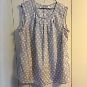 Polka Dot Sleeveless Blouse